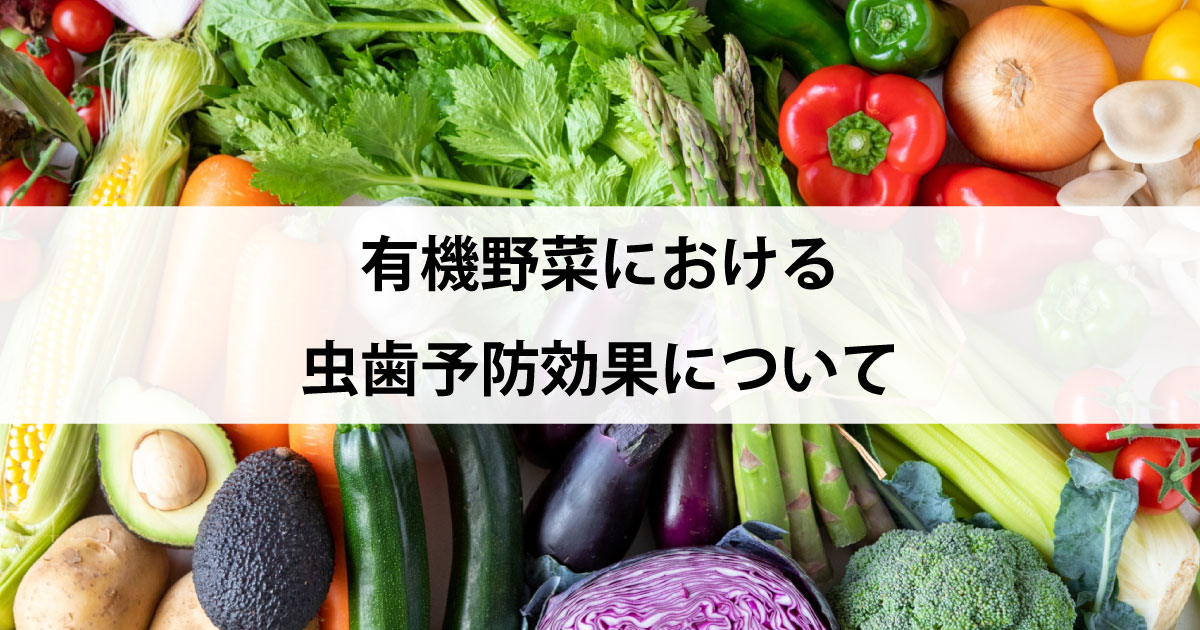 【新潟の歯医者・予防歯科】有機野菜における虫歯予防効果について
